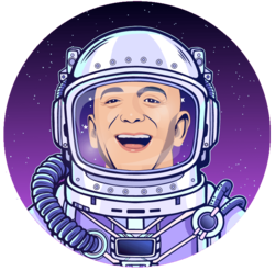 Logo Jeff in Space